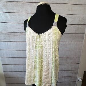 Rewind Layered Tank Top XS
Summer Office Lightweight
Lace Green Gray Cute